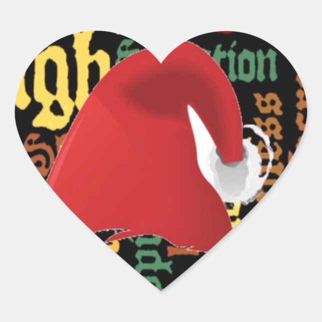 Sticker Cœur Christmas empoisonne Have a Nice Day & a Better Ni (Devant)