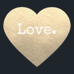Sticker Cœur Christmas Love Champagne Gold<br><div class="desc">Elégante et moderne enveloppe festive de Noël sceau ou autocollant cadeau avec le texte "Amour" dans la typographie chic et stylisée sur un arrière - plan d'or au champagne. Parfait pour vos cadeaux de Noël, envois postaux et forfaits de petites entreprises festives. Si vous avez besoin d'aide ou de produits...</div>