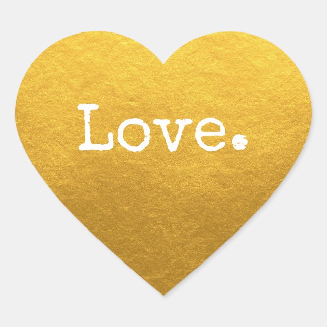 Sticker Cœur Christmas Love Classic Gold (Devant)