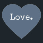 Sticker Cœur Christmas Love Dark Blue<br><div class="desc">Elégante enveloppe festive de Noël ou autocollant cadeau avec le texte "Amour" dans la typographie chic et élégante sur un arrière - plan bleu foncé. Parfait pour vos cadeaux de Noël, envois postaux et forfaits de petites entreprises festives. Si vous avez besoin d'aide ou de produits correspondants, contactez-nous par l'intermédiaire...</div>
