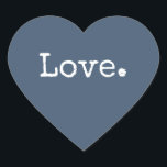 Sticker Cœur Christmas Love Dark Blue<br><div class="desc">Elégante enveloppe festive de Noël ou autocollant cadeau avec le texte "Amour" dans la typographie chic et élégante sur un arrière - plan bleu foncé. Parfait pour vos cadeaux de Noël, envois postaux et forfaits de petites entreprises festives. Si vous avez besoin d'aide ou de produits correspondants, contactez-nous par l'intermédiaire...</div>