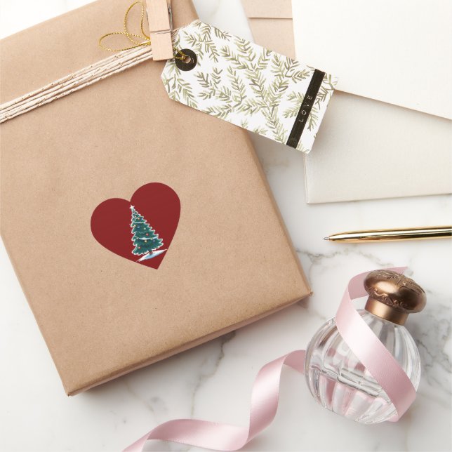 Sticker Cœur Christmas Tree (Cadeaux)
