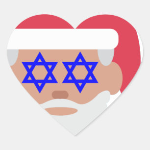 Sticker Cœur christmukah santa claus emoji