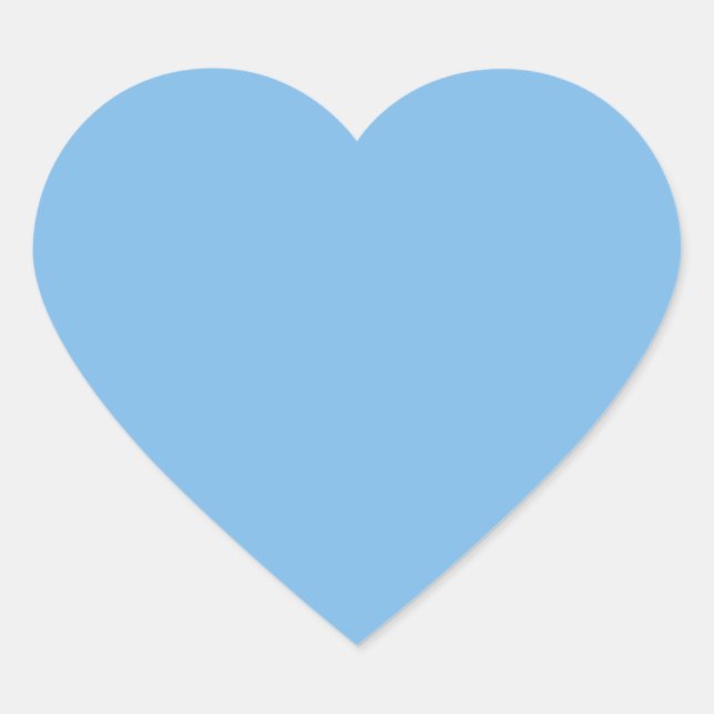 Sticker Cœur Ciel bleu (couleur solide) Aero (Devant)