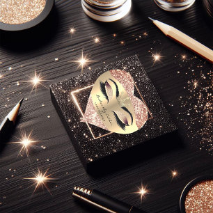 Sticker Cœur Cierra Parties scintillant Rose Gold Lash Couronne