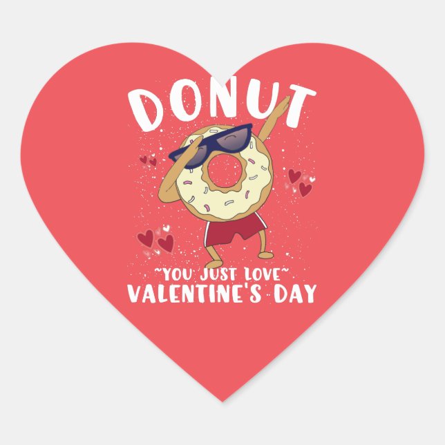 Sticker Cœur Citation de la Saint-Valentin Donut (Devant)