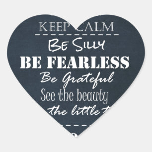 Sticker Cœur Citations d'attitude positive