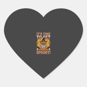 Sticker Cœur Citrouille Épouvantail Vintage Épouvantable Hallow