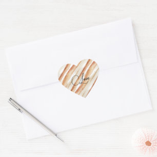 Sticker Cœur Citrouille Gaufres Amour Latte Pêche