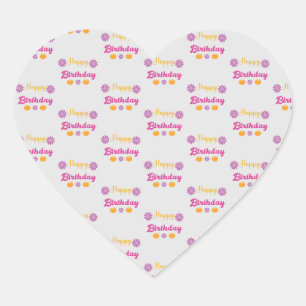 Sticker Cœur Citrouille Joyeux anniversaire