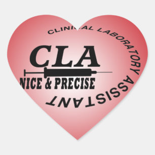 STICKER CŒUR CLA SLOGAN - AGRÉABLE ET PRÉCIS ! LABORATOIRE