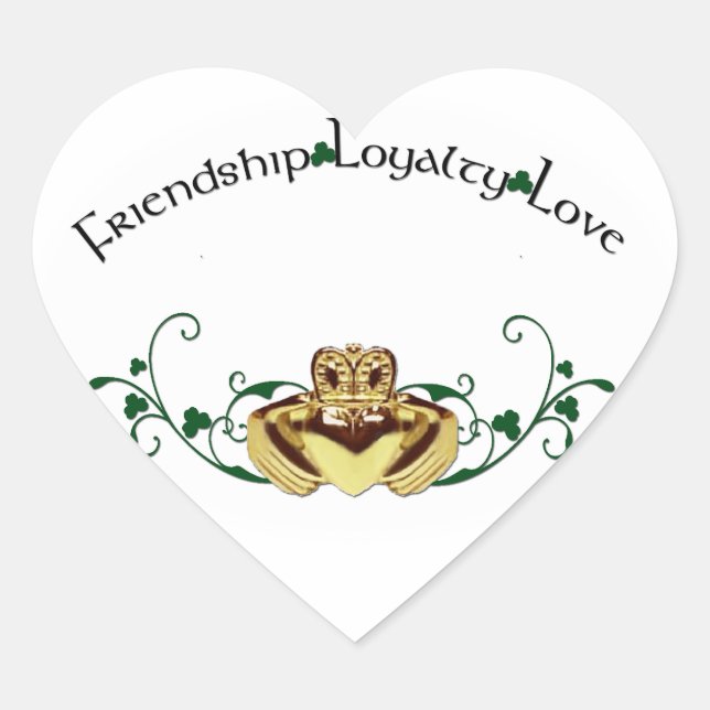 Sticker Cœur Claddagh / Claddaugh (Devant)