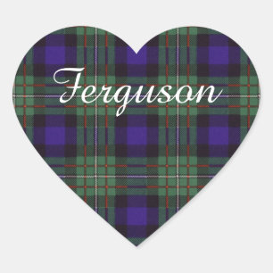 Sticker Cœur Clan de Ferguson Tartan écossais plaid
