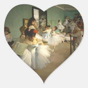 Sticker Cœur Classe Danse de ballet Edgar Degas Peinture modern