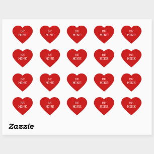 Sticker Cœur Classic Be Mine Red Valetines Day