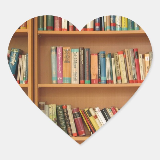 Sticker Cœur Classic book shelf pattern (Devant)