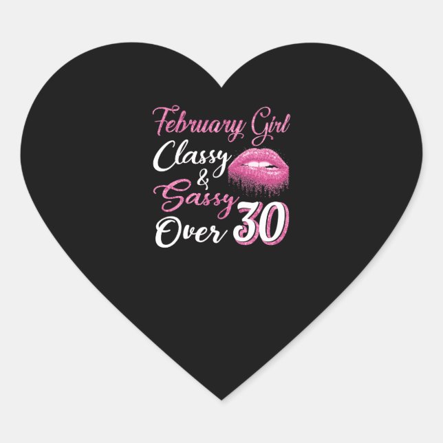 Sticker Cœur Classy & Sassy Over 30 (Devant)