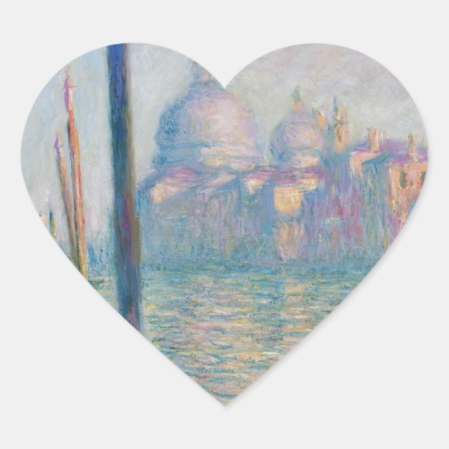 Sticker Cœur Claude Monet Grand Canal Venise Italie Voyage (Devant)