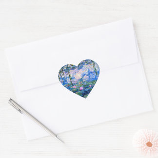 Sticker Cœur Claude Monet - Nymphéas, 1919,