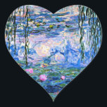 Sticker Cœur Claude Monet - Water Lilies, 1919,<br><div class="desc">Célèbre peinture de Water Lilies,  1919,  par Claude Monet</div>