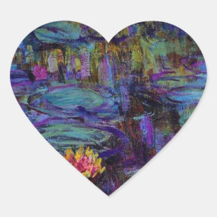 Sticker Cœur Claude Monet Water Lillies 1917
