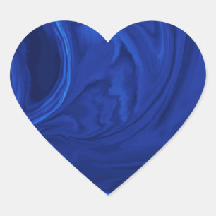 Sticker Cœur Cobalt bleu arrière - plan texturé artisanal