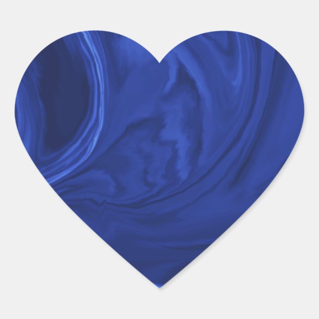 Sticker Cœur Cobalt bleu arrière - plan texturé artisanal (Devant)