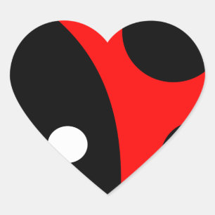Sticker Cœur Coccinelle mignonne