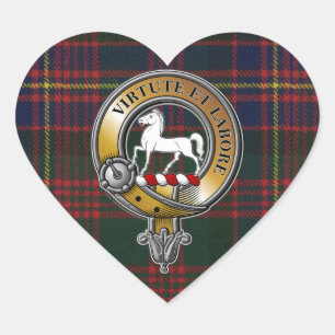Sticker Cœur Cochrane Tartan & Badge