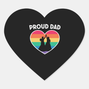 Sticker Cœur Cœur arc-en-ciel lesbien fierté Mariage couple gay