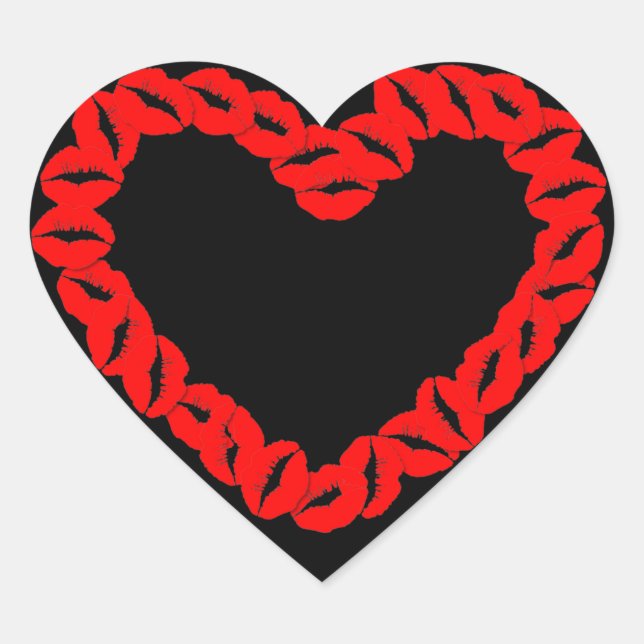 Sticker Cœur Coeur baisé (Devant)