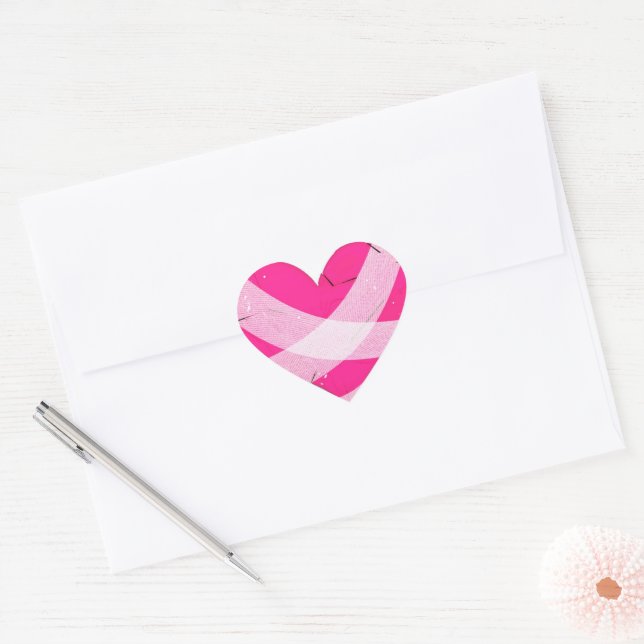 Sticker Cœur Cœur bandé pour la Saint-Valentin (Enveloppe)