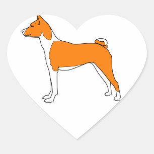 Sticker Cœur coeur basenji
