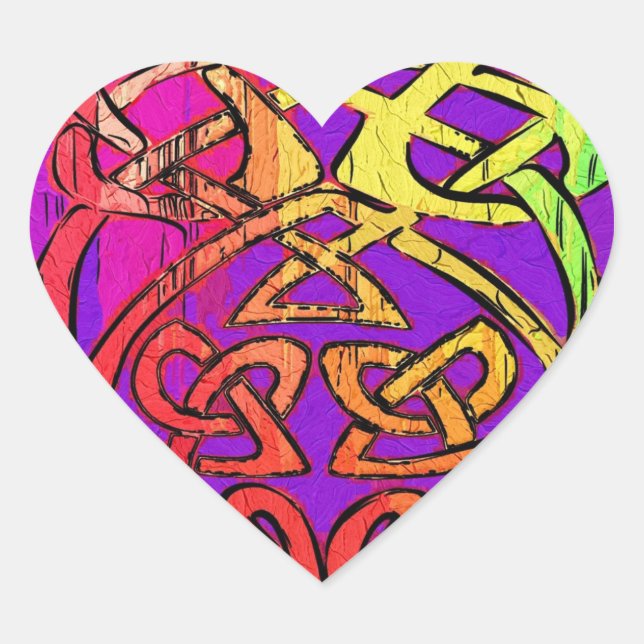 Sticker Cœur Coeur celtique (Devant)
