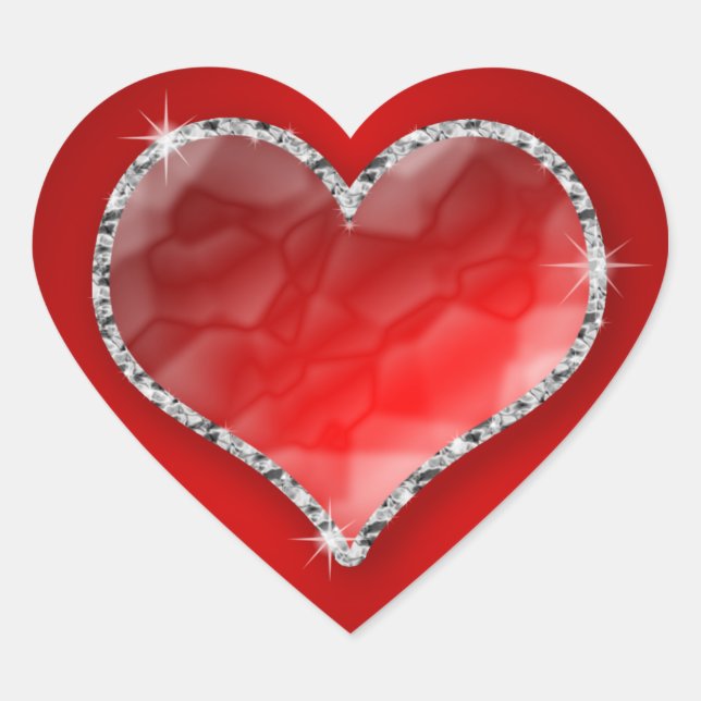 Sticker Cœur Coeur cristal (Devant)