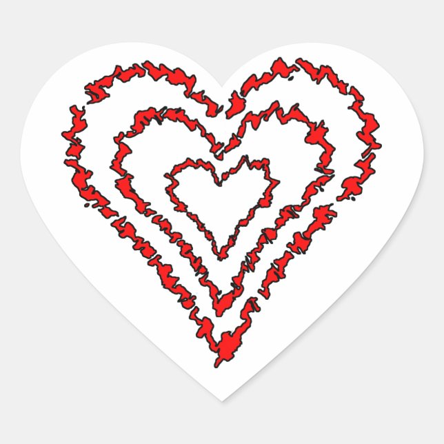 Sticker Cœur Coeur d'amour (Devant)