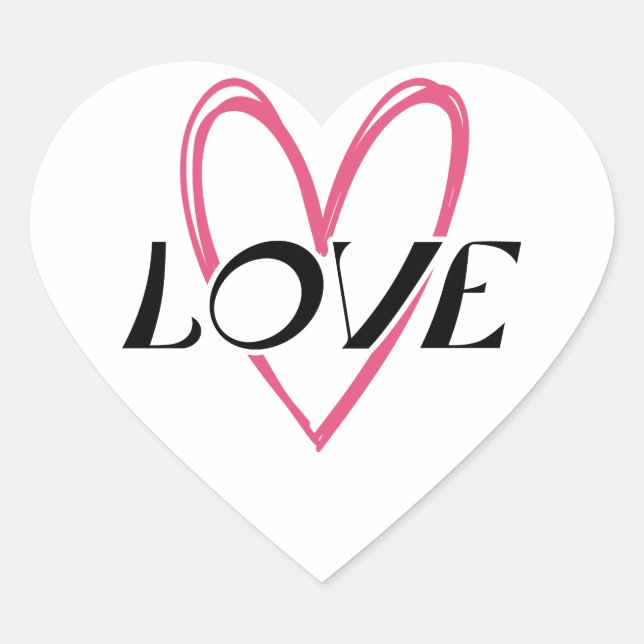 Sticker Cœur Coeur d'amour (Devant)