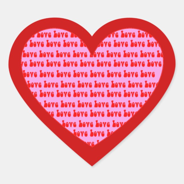 Sticker Cœur Coeur d'amour (Devant)