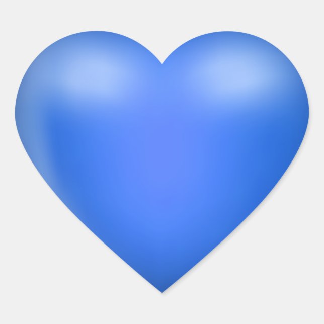 Sticker Cœur Coeur d'amour bleu 3D (Devant)