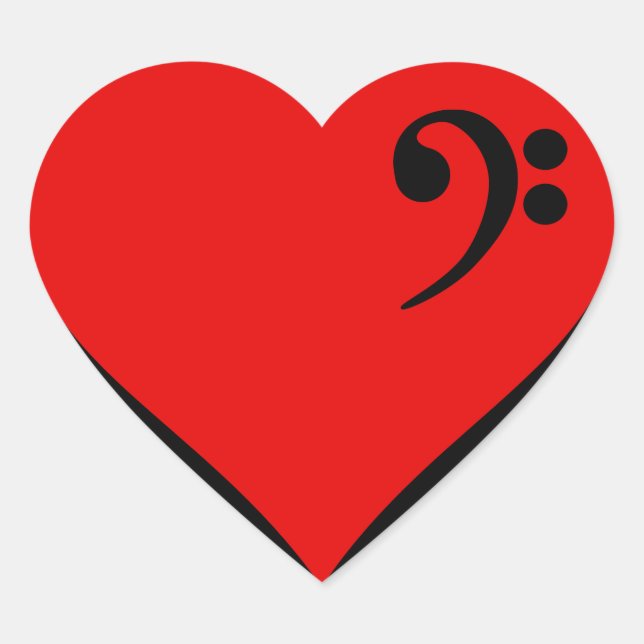 Sticker Cœur Coeur de basse (Devant)
