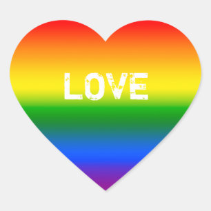 Sticker Cœur Cœur de conversation d'amour ombré arc-en-ciel