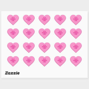 Sticker Cœur Cœur de Conversation en Forme de Cœur en Bonbon Ro