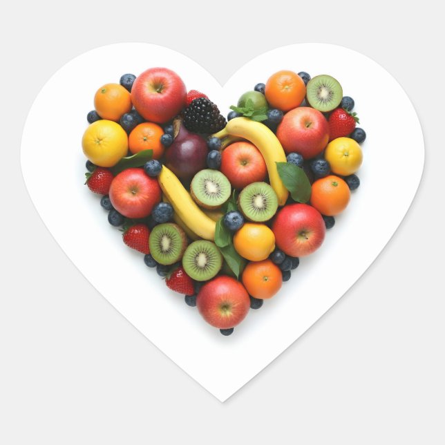 Sticker Cœur Coeur de fruits (Devant)