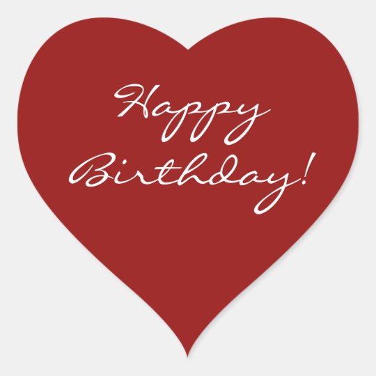 Sticker Cœur Coeur De Joyeux Anniversaire Zazzle Fr