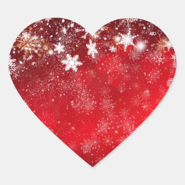 Sticker Cœur Coeur de Noël (Devant)