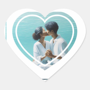 Sticker Cœur Cœur de photo personnalisé 