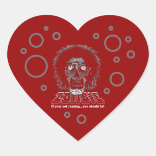 Sticker Cœur Cœur de zombie