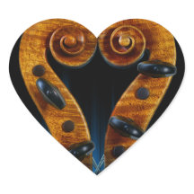 Coeur des bâtons de défilement de violon