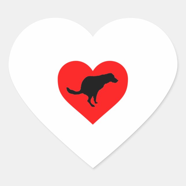Sticker Cœur Coeur du chien (Devant)