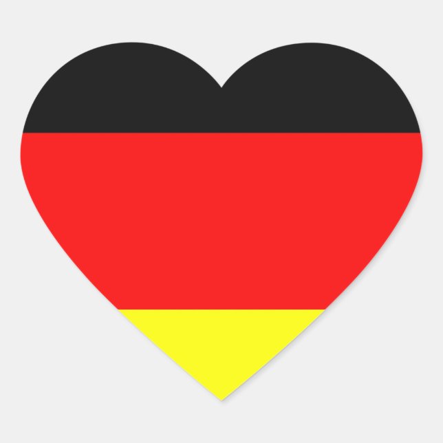 Sticker Cœur Coeur du drapeau allemand (Devant)